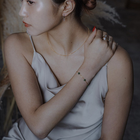 LES CLEIAS スザンヌ AGATE-VERTE ブレスレット