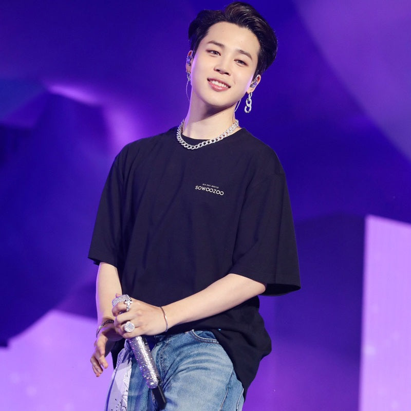 ジミン ブラックパープル ネックレス