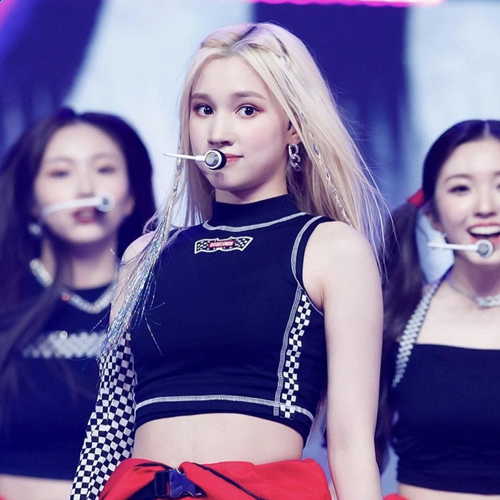 Pondel Cubic Chain Earrings / BLACKPURPLE / Black Purple