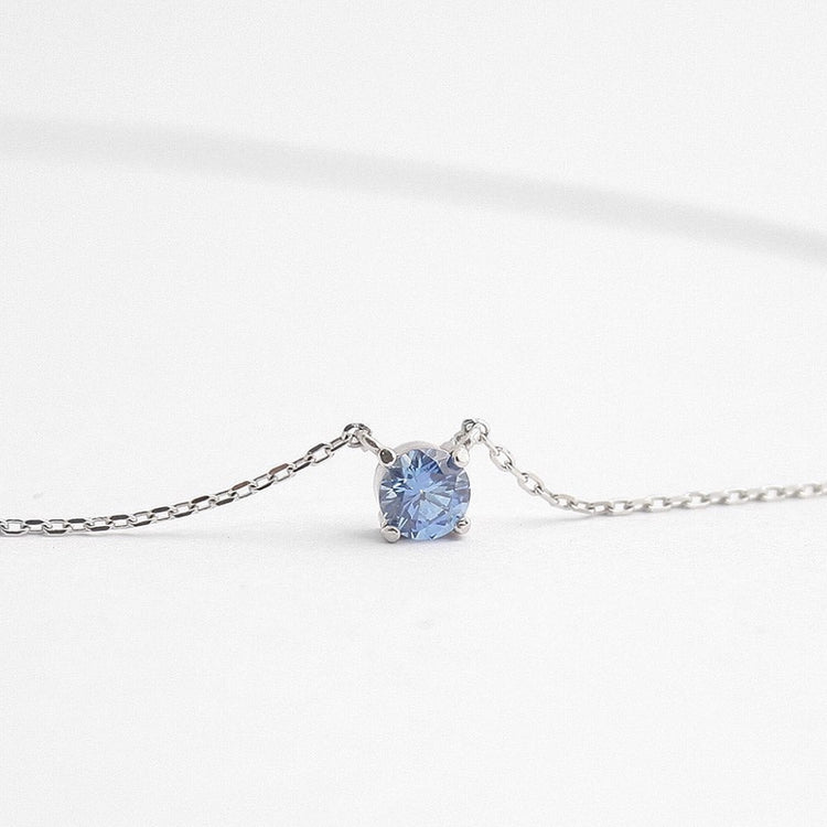 Blue sapphire crystal necklace / JUDY AND PAUL